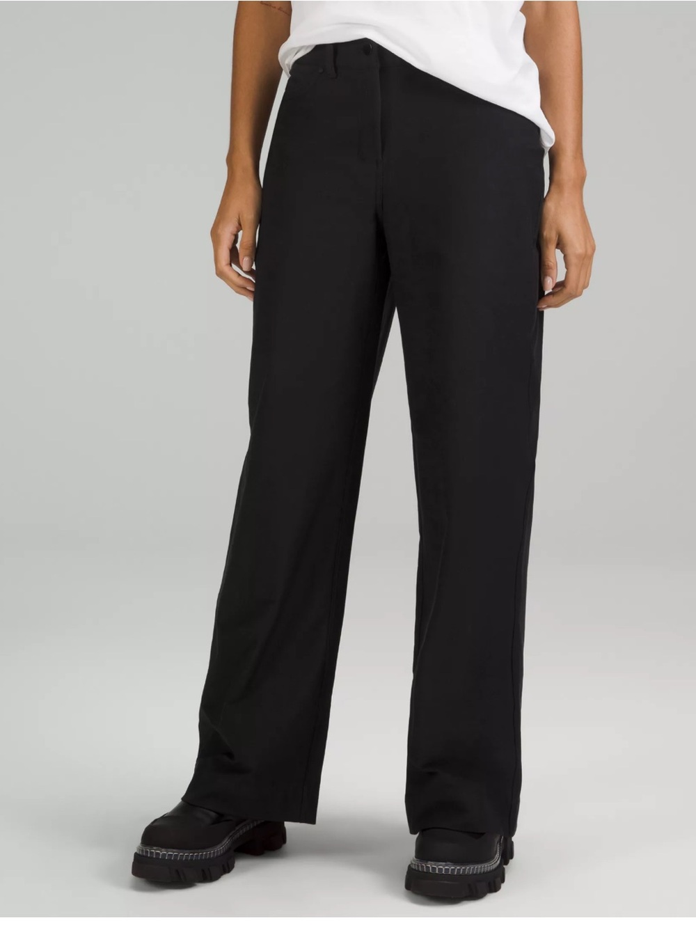 Lululemon Black Utilitech High Rise Wide Leg City Sleek 5 Pocket Pants Sz. 27